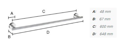 Smedbo Home h&aring;ndkl&aelig;destang - Krom