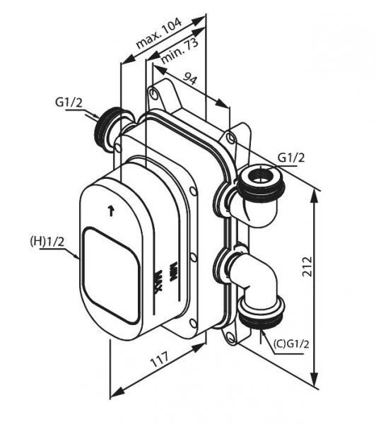 Damixa Silhouet komplet brusesystem til indbygning/loft - Børstet grafitgrå Damixa Silhouet komplet brusesystem til indbygning/loft - Børstet grafitgrå