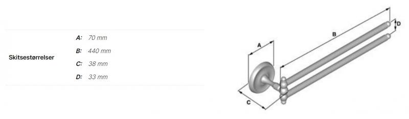 Smedbo Villa svingbar håndklædestang - Krom Smedbo Villa svingbar håndklædestang - Krom