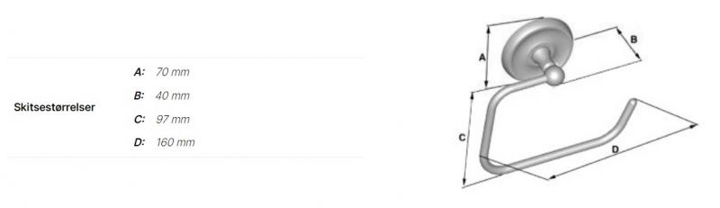 Smedbo Villa toiletpapirholder - Krom Smedbo Villa toiletpapirholder - Krom