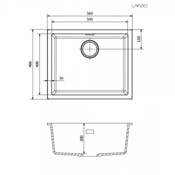 Rest - Lavabo Amsterdam 50 kompositkøkkenvask - Antracit/kobber Rest - Lavabo Amsterdam 50 kompositkøkkenvask - Antracit/kobber