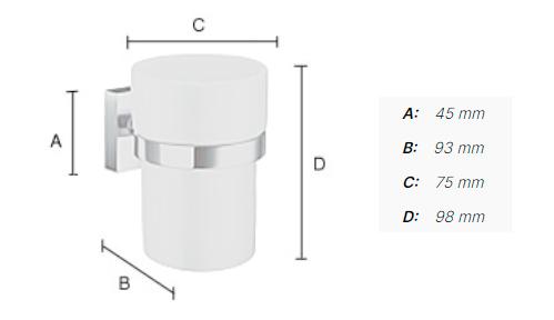 Smedbo House tandkrusholder til v&aelig;g - Krom