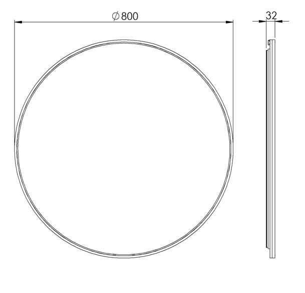 Cassøe Siena rundt spejl m/LED lys Ø80 - Mat bronze Cassøe Siena rundt spejl m/LED lys Ø80 - Mat bronze
