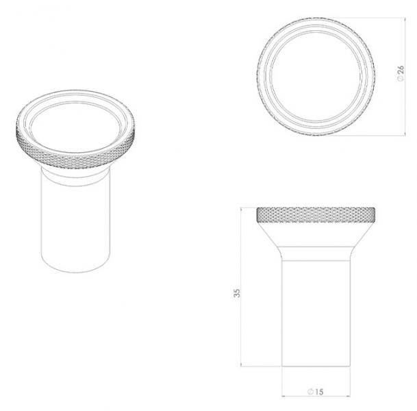 Toni Copenhagen flad h&aring;ndkl&aelig;dekrog - 2 stk - Krom