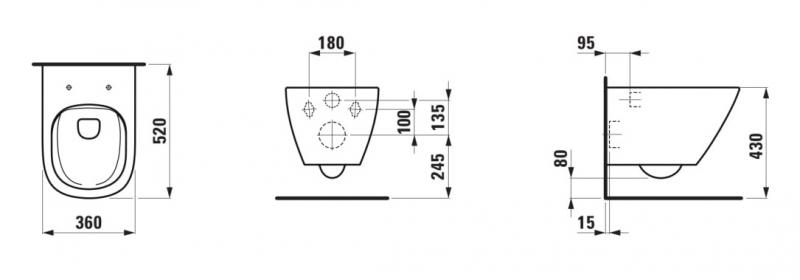Laufen Lua RIMless toiletpakke inkl. lav cisterne, krom trykknap og sæde m/ soft-close Laufen Lua RIMless toiletpakke inkl. lav cisterne, krom trykknap og sæde m/ soft-close