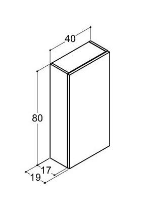 Dansani Luna Urban overskab - Højrehængslet - Brun eg Dansani Luna Urban overskab - Højrehængslet - Brun eg