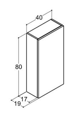 Dansani Luna Urban overskab - Venstrehængslet - Brun eg Dansani Luna Urban overskab - Venstrehængslet - Brun eg