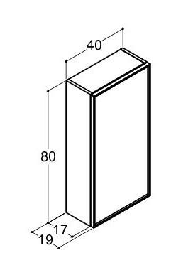 Dansani Luna Urban overskab - Højrehængslet - Natur eg/Sort ramme Dansani Luna Urban overskab - Højrehængslet - Natur eg/Sort ramme