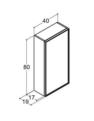 Dansani Luna Urban overskab - Venstrehængslet - Hvid mat/Sort ramme Dansani Luna Urban overskab - Venstrehængslet - Hvid mat/Sort ramme