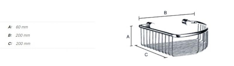 Smedbo Villa hj&oslash;rnekurv - Poleret messing