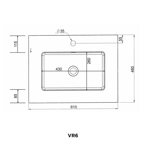 Strømberg Reno 61 møbelvask i Solid Surface - Mat hvid - 1 hanehul Strømberg Reno 61 møbelvask i Solid Surface - Mat hvid - 1 hanehul