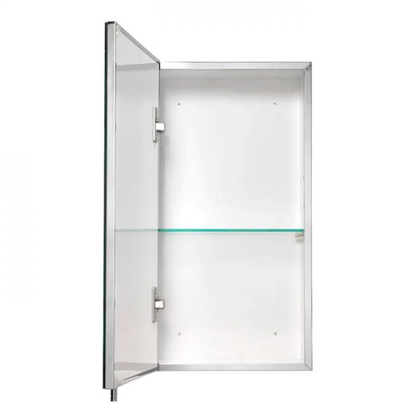 Hefe Anton enkelt spejlskab - Rustfrit st&aring;l