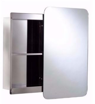 Hefe Medway spejlskab med skydelåge - Rustfrit stål Hefe Medway spejlskab med skydelåge - Rustfrit stål