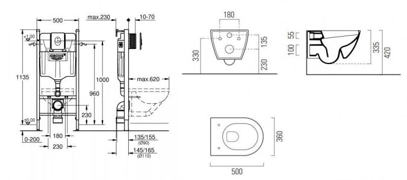 GSI Pura Creta 50 toiletpakke inkl. sæde m. softclose, cisterne og hvid betjening GSI Pura Creta 50 toiletpakke inkl. sæde m. softclose, cisterne og hvid betjening