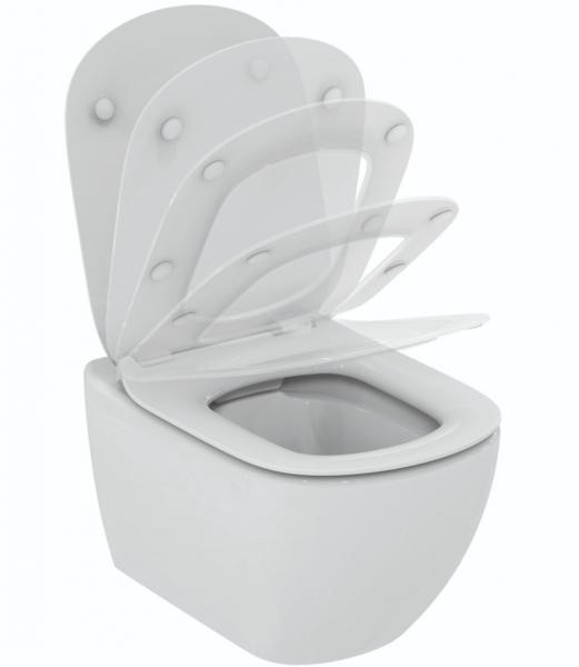 Ideal Standard Tesi RIMless+ toiletpakke inkl. sæde m/softclose, cisterne og sort betjening Ideal Standard Tesi RIMless+ toiletpakke inkl. sæde m/softclose, cisterne og sort betjening