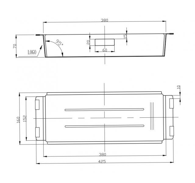 Lavabo Kubus skyllesk&aring;l - Rustfrit st&aring;l