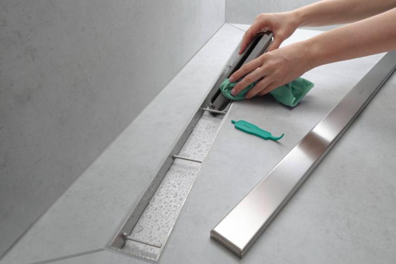 Hansgrohe RainDrain Match Kappes&aelig;t - 80 cm - B&oslash;rstet rustfrit st&aring;l