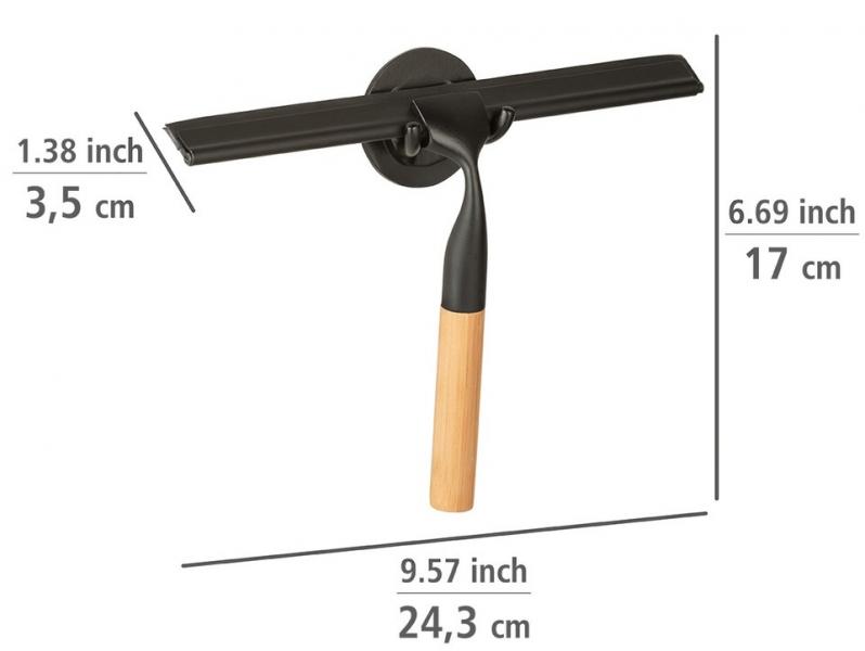 Wenko Bambusa badeværelsesskraber - Sort/bambus Wenko Bambusa badeværelsesskraber - Sort/bambus
