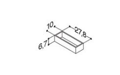 Dansani skuffeindsats - 10x28 cm - Egetr&aelig;