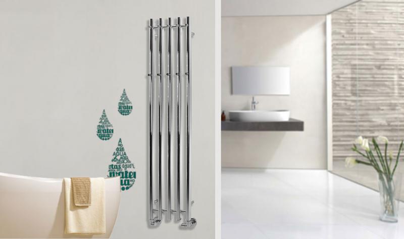 Kriss Vega h&aring;ndkl&aelig;det&oslash;rrer - 33,2x142 cm - Krom