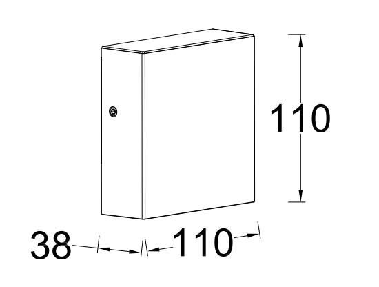 Lutec Gemini XF udendørs væglampe - Mat sort Lutec Gemini XF udendørs væglampe - Mat sort