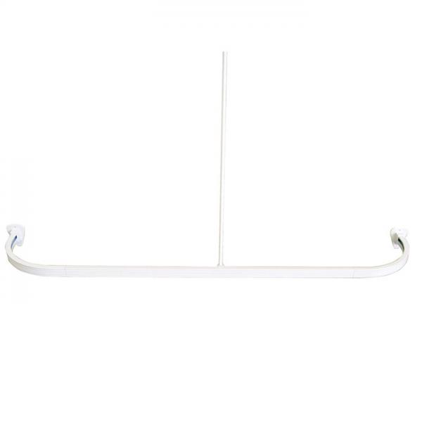 Ridder universal bruseforhængsstang m/kroge - Hvid Ridder universal bruseforhængsstang m/kroge - Hvid