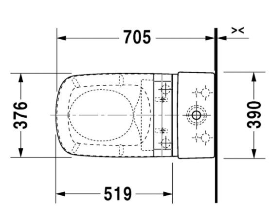 Duravit DuraStyle gulvtoilet til sensowash sæde Duravit DuraStyle gulvtoilet til sensowash sæde