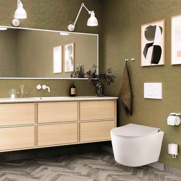 Pressalit Trend rimless v&aelig;gh&aelig;ngt toilet inkl. Sway D2 s&aelig;de