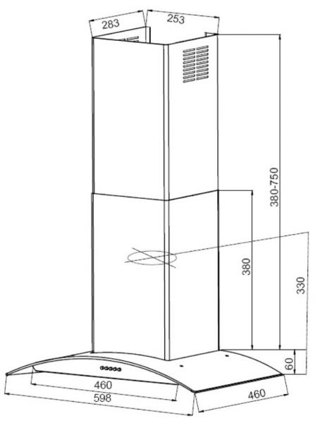 Eico Torino 2 P 60 emhætte til vægmontering - Rustfrit stål Eico Torino 2 P 60 emhætte til vægmontering - Rustfrit stål