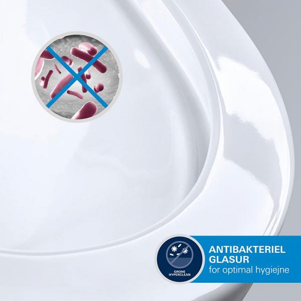 Grohe Euro 60 håndvask 2.0 t/væg - 1 hanehul - HyperClean Grohe Euro 60 håndvask 2.0 t/væg - 1 hanehul - HyperClean