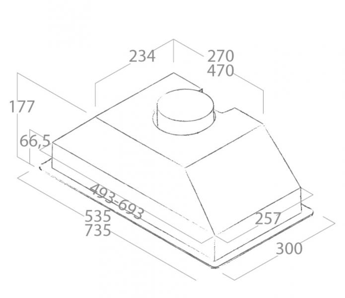 Eico Era 60 emhætte til indbygning - Grey Eico Era 60 emhætte til indbygning - Grey