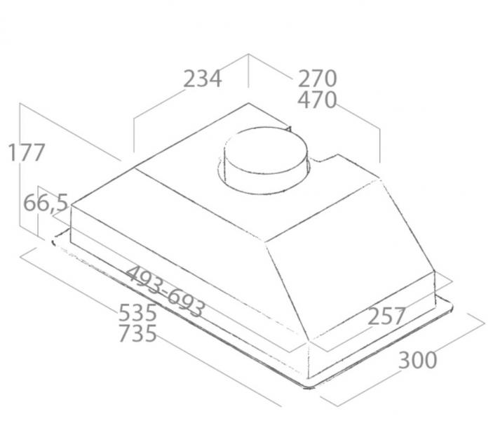 Eico Era C 60 WH emhætte til indbygning - Hvid Eico Era C 60 WH emhætte til indbygning - Hvid
