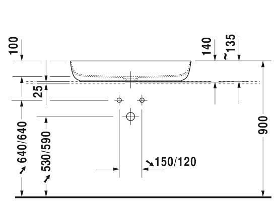 Duravit Luv 80 fritstående bowlevask - Uden hanehul - Uden overløb Duravit Luv 80 fritstående bowlevask - Uden hanehul - Uden overløb