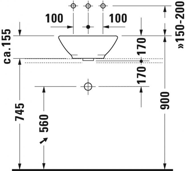 Duravit Bacino Ø42 fritstående bowlevask - Uden hanehul Duravit Bacino Ø42 fritstående bowlevask - Uden hanehul