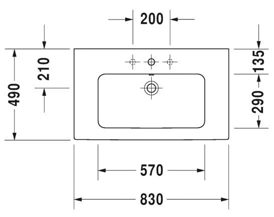 Duravit ME by Starck 83 møbelvask Duravit ME by Starck 83 møbelvask