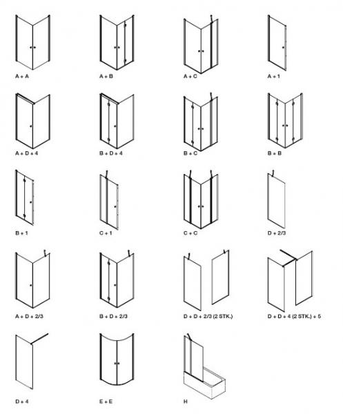 Dansani Match B81 folded&oslash;r - Klar glas/mat sort