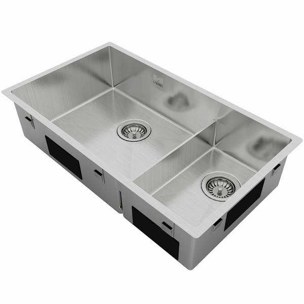 Lavabo Kubus 780 Soft Slim køkkenvask med skylleskål - Rustfrit stål Lavabo Kubus 780 Soft Slim køkkenvask med skylleskål - Rustfrit stål