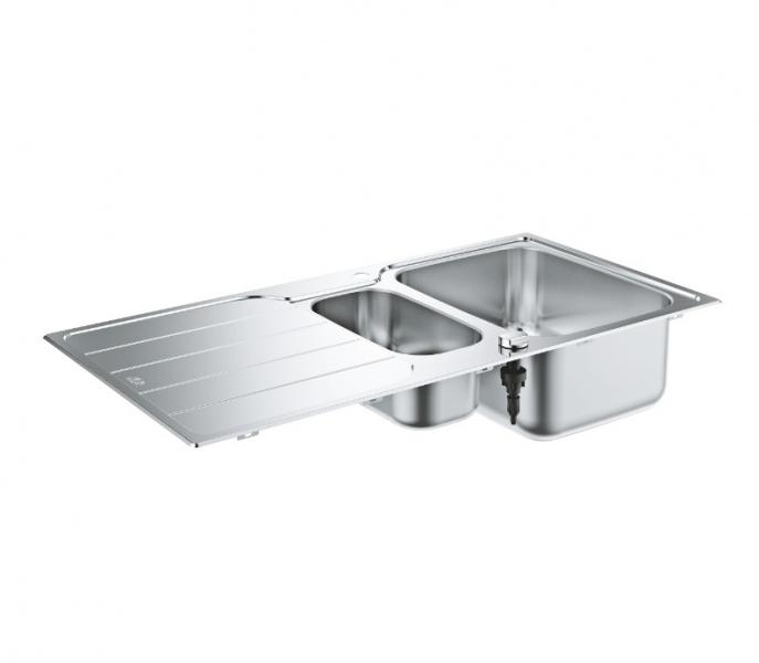 Grohe K500 køkkenvask m/skylleskål og afløbsbakke Grohe K500 køkkenvask m/skylleskål og afløbsbakke