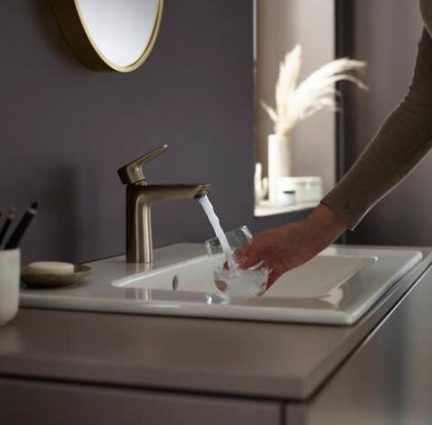 Hansgrohe Talis E 110 h&aring;ndvaskarmatur u/bundventil - B&oslash;rstet bronze