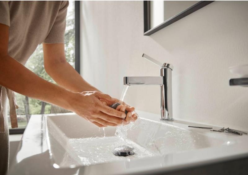 Hansgrohe Finoris 100 h&aring;ndvaskarmatur m/push-open - Krom