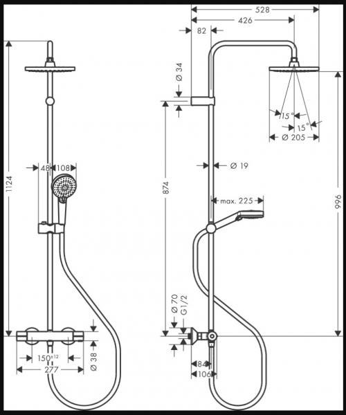 hansgrohe Vernis Blend komplet pakke til badeværelse - Mat sort hansgrohe Vernis Blend komplet pakke til badeværelse - Mat sort
