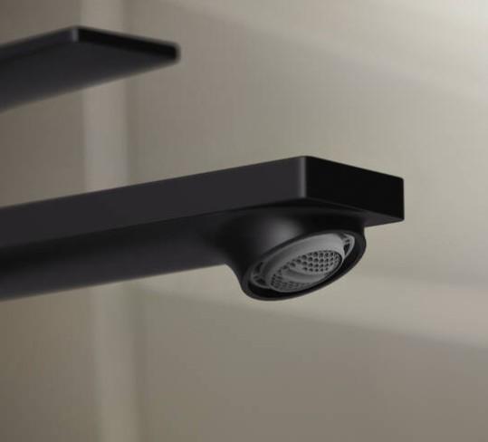 Hansgrohe Rebris E 110 h&aring;ndvaskarmatur m/bundventil - Mat sort