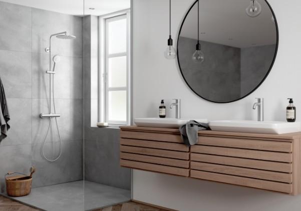 Damixa Silhouet komplet brusesystem - Ø250 - Steel Damixa Silhouet komplet brusesystem - Ø250 - Steel