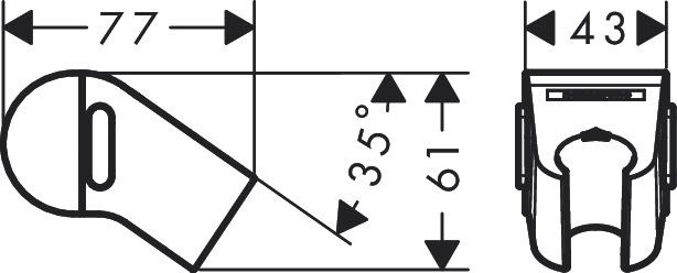Hansgrohe WallStoris push håndbruserholder - Planet edition (sand) Hansgrohe WallStoris push håndbruserholder - Planet edition (sand)