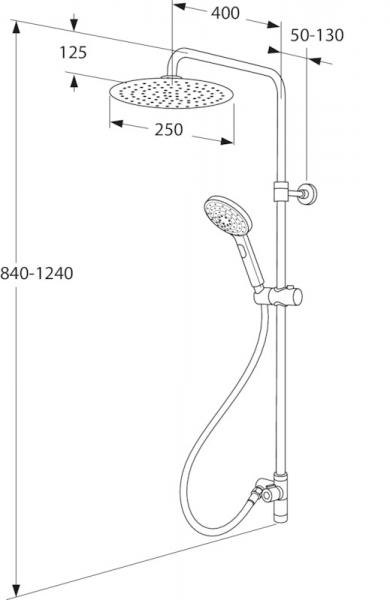 Gustavsberg Round brusesæt - Krom Gustavsberg Round brusesæt - Krom