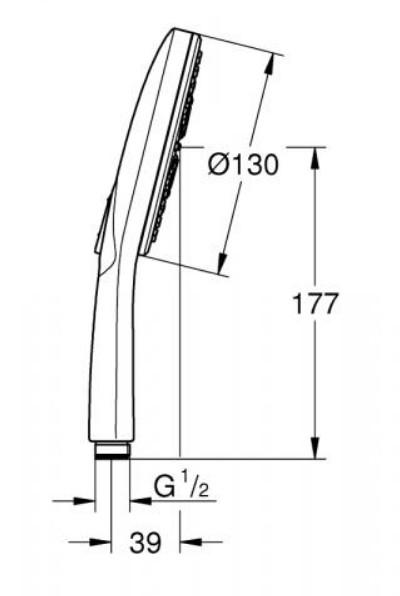 Grohe Rainshower SmartActive bruses&aelig;t - B&oslash;rstet Hard Graphite