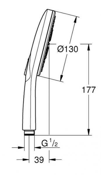 Grohe Rainshower SmartActive bruses&aelig;t - B&oslash;rstet warm sunset