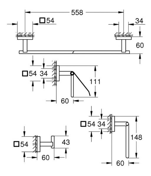 Grohe Start Cube tilbeh&oslash;rss&aelig;t 4 i 1 - Krom