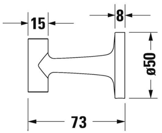 Duravit Starck T h&aring;ndkl&aelig;dekrog - Krom