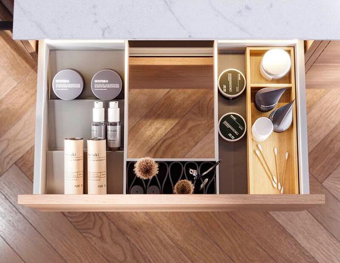 Dansani Luna 81 m&oslash;bels&aelig;t m/Kantate vask, h&oslash;j skuffe og indretning - Varm eg